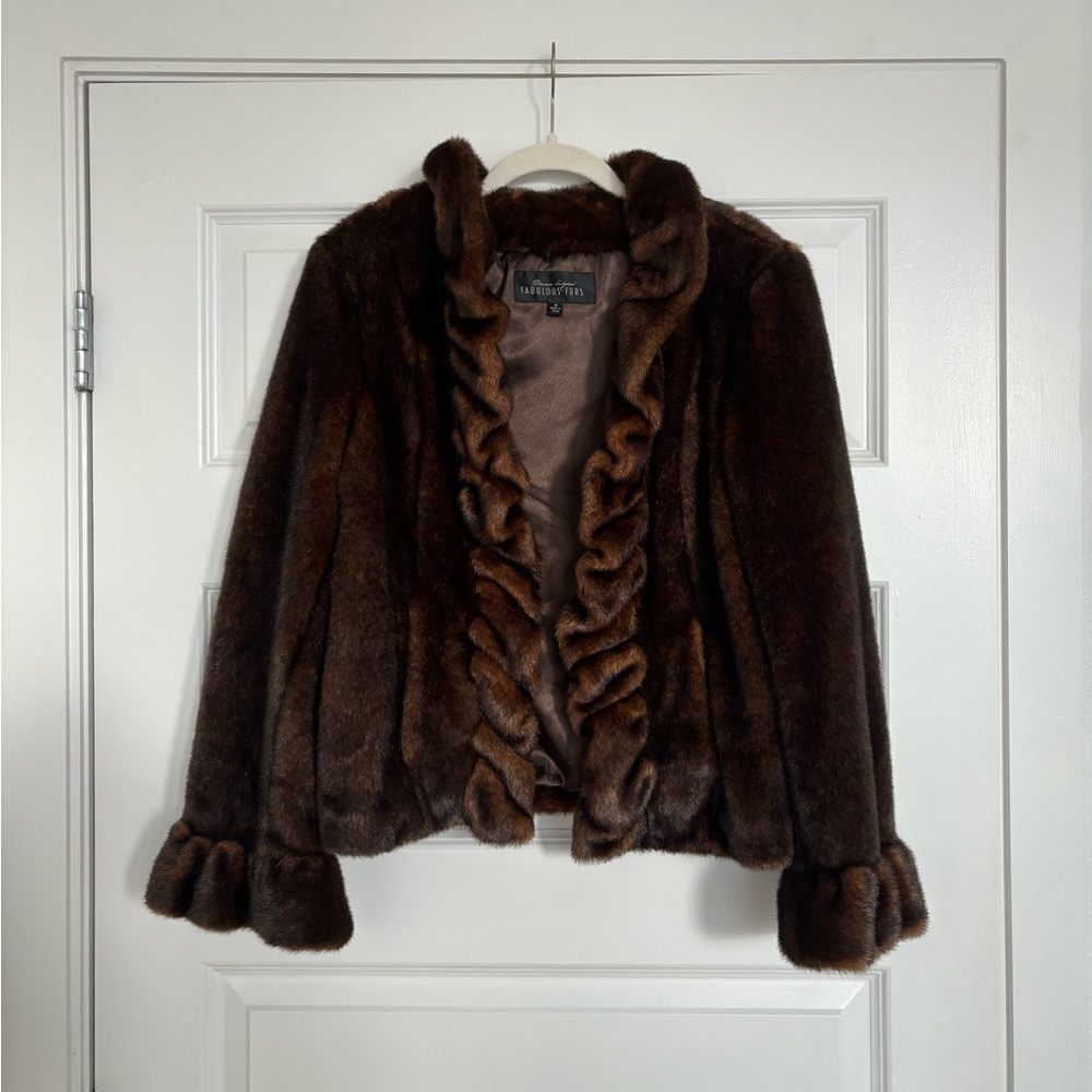 Donna Salyers’ Fabulous Furs Faux Fur Brown Coat